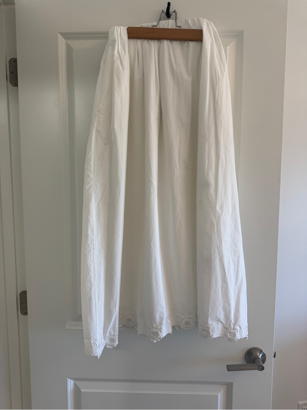 Posse White Maxi Skirt with Scalloped Hem